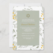 Invitation de Golden Field Flowers Photo Bar Mitva (Dos)