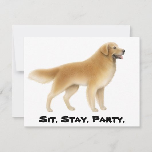 Invitation de Golden Retriever (Devant)