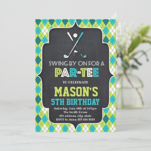 Invitation de golf drôle (Debout devant)