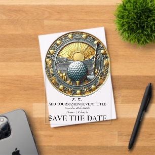 Invitation de golf en acrylique pour réserver la d