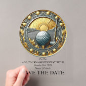 Invitation de golf en acrylique pour réserver la d (In situ (ordinateur de poche))