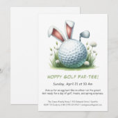 Invitation de golf Pâques Par-TEE (Devant / Derrière)