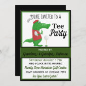 Invitation de golf Tee Party (Devant / Derrière)