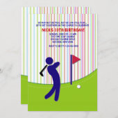 Invitation de golfeur (Devant / Derrière)