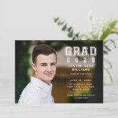 Invitation de Grad Photo Moderne (Debout devant)