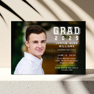 Invitation de Grad Photo Moderne