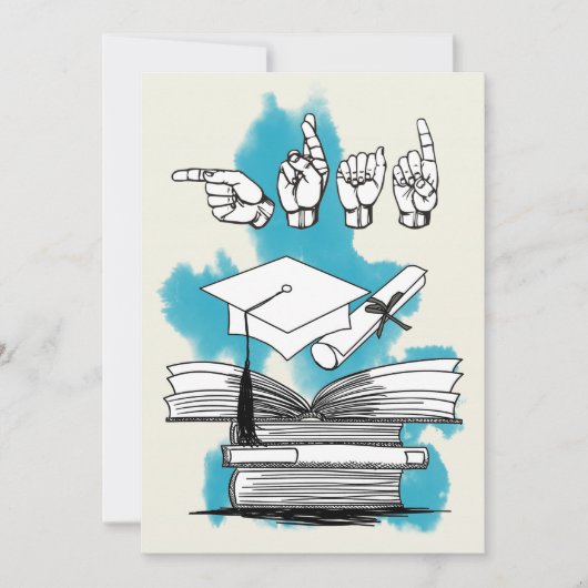 Invitation de grade ASL avec le discours de grand  (Devant)