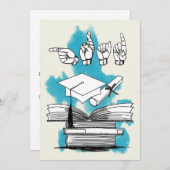 Invitation de grade ASL avec le discours de grand  (Devant / Derrière)