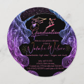 Invitation de graduación en multicolores kaart (Voorkant / Achterkant)