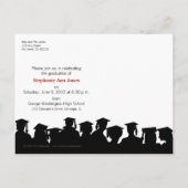 Invitation de graduation 2010 Faire-part rouge (Dos)