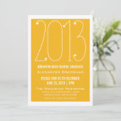 Invitation de graduation 2013 à la mode Jaune (Debout devant)