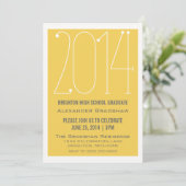 Invitation de graduation 2014 à la mode Jaune (Debout devant)