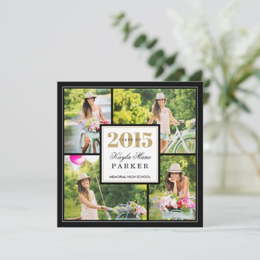Invitation de graduation 2015 Classy Photo Collage (Debout devant)