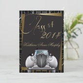 Invitation de graduation Art Déco Gatsby (Debout devant)