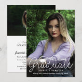 Invitation de graduation avant/arrière photo de sc (Devant / Derrière)