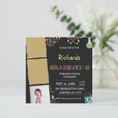 Invitation de graduation avant k noir (Debout devant)