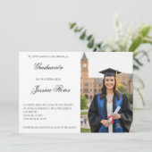 Invitation de graduation avec photo (Debout devant)