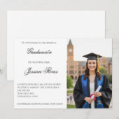 Invitation de graduation avec photo (Devant / Derrière)