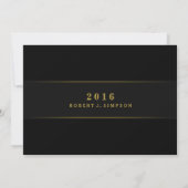 Invitation de graduation Black & Gold 2016 (Dos)
