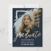 Invitation de graduation brossée (Devant)