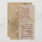 Invitation de graduation Brown de l'ombre de l'arb (Devant / Derrière)