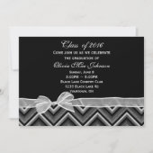 Invitation de graduation Chevron et Bow (Devant)