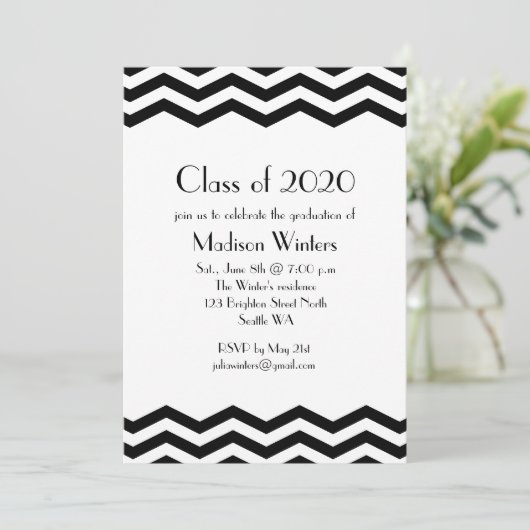 Invitation de graduation Chevrons (Debout devant)