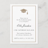 Invitation de graduation classique minimaliste (Devant)