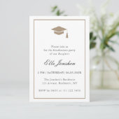 Invitation de graduation classique minimaliste (Debout devant)