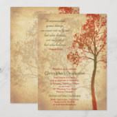 Invitation de graduation d'arbre élégant (Devant / Derrière)