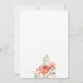 Invitation de graduation de beauté florale (Dos)