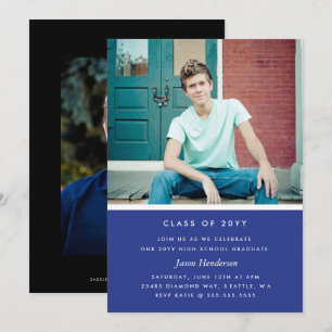 Invitation de graduation de bloc de couleur
