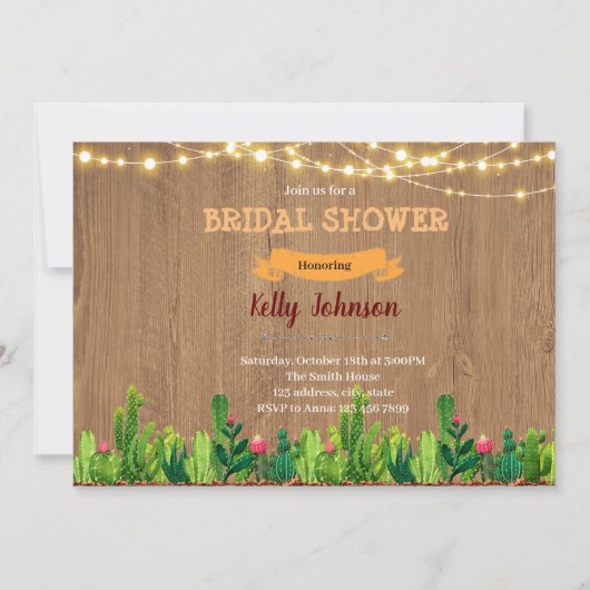 Invitation de graduation de Cactus (Devant)