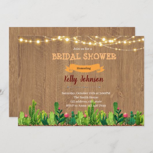 Invitation de graduation de Cactus (Devant / Derrière)