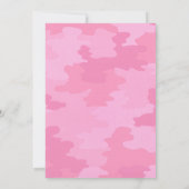 Invitation de graduation de camouflage rose ruban (Dos)