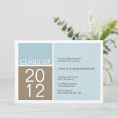 Invitation de graduation de classe de blocs de cou (Debout devant)