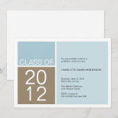 Invitation de graduation de classe de blocs de cou (Devant / Derrière)