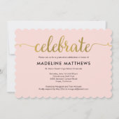 Invitation de graduation de couleur modifiable de  (Dos)