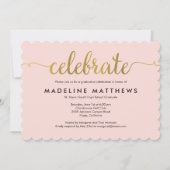 Invitation de graduation de couleur modifiable de  (Dos)