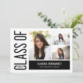 Invitation de graduation de couleur modifiable par (Debout devant)
