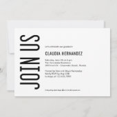 Invitation de graduation de couleur modifiable par (Dos)