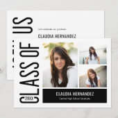 Invitation de graduation de couleur modifiable par (Devant / Derrière)