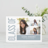 Invitation de graduation de couleur modifiable par (Debout devant)