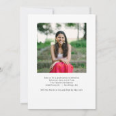 Invitation de graduation de couleur modifiable par (Dos)