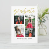Invitation de graduation de couleur modifiable par (Debout devant)