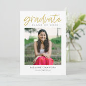 Invitation de graduation de couleur modifiable par (Debout devant)