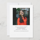 Invitation de graduation de couleur modifiable par (Dos)