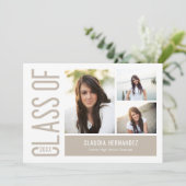 Invitation de graduation de couleur modifiable par (Debout devant)
