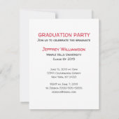 Invitation de graduation de dessin informel (Dos)