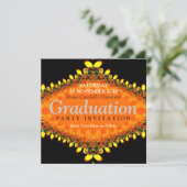 Invitation de graduation de flamme fractale (Debout devant)